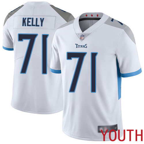 Tennessee Titans Limited White Youth Dennis Kelly Road Jersey NFL Football #71 Vapor Untouchable